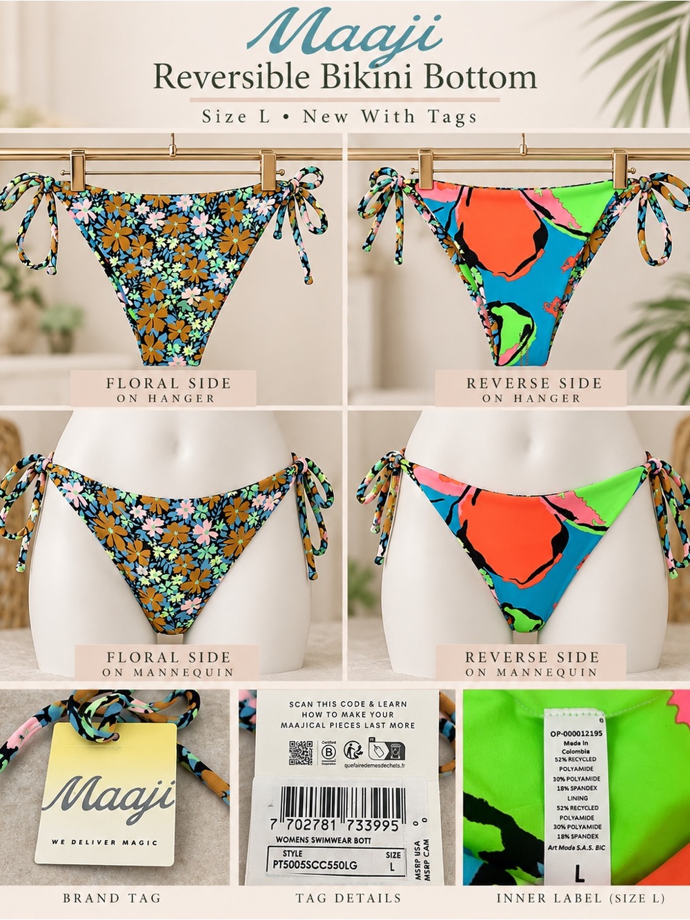 Maaji Sunning Reversible Bikini Bottom